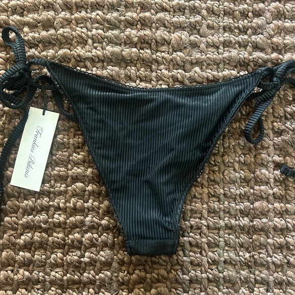 Mackenzie Black Ribbed Bikini Bottom - Picture 5 of 5